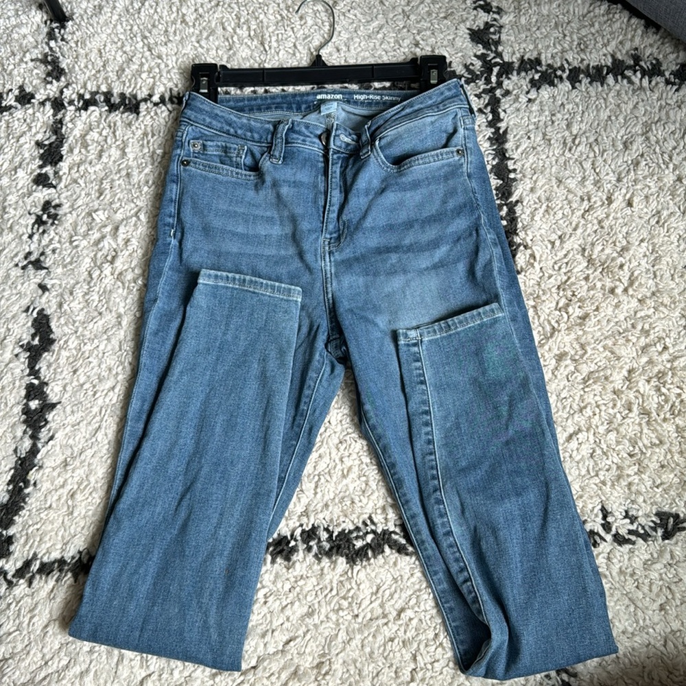 Amazon essentials high rise blue jeans